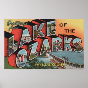 Poster Missouri - Lac des Ozarks