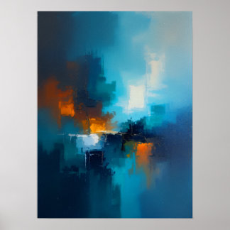 Poster Misty Blue 
