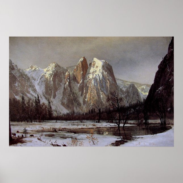 Poster mit Albert Bierstadt Malerei (Vorne)