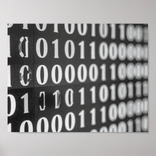 Poster mit Binärcode