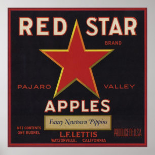 Poster mit coolen Vintage-Fruchtkisten-Etikettendr