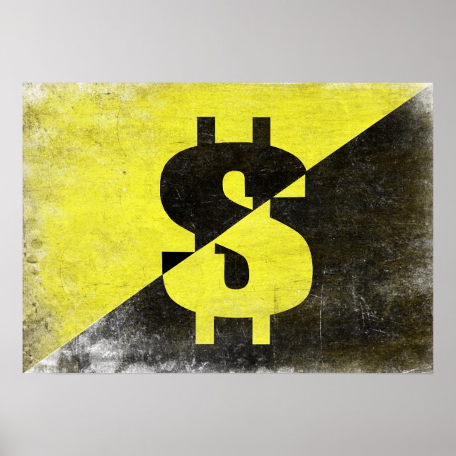 Poster mit Cooler anarcho-kapitalistischer Flagge (Vorne)