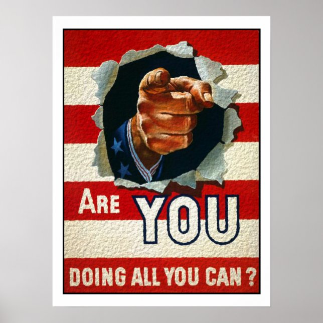 Poster mit dem Patriotischen Motiv aus dem Zweiten (Vorne)