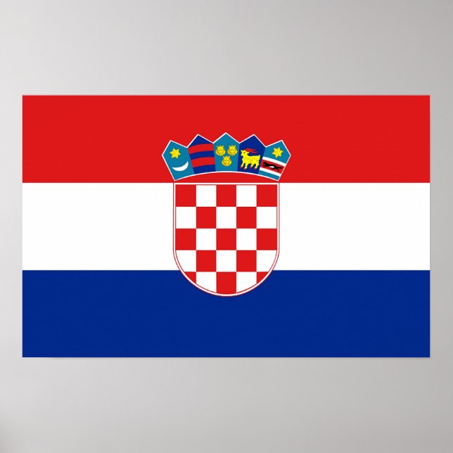 Poster mit der Flagge Kroatiens (Vorne)