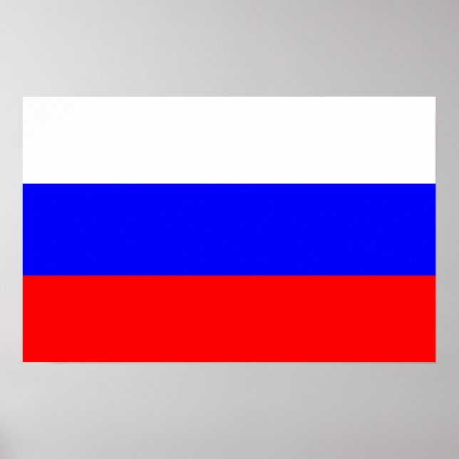 Poster mit der Flagge Russlands (Vorne)