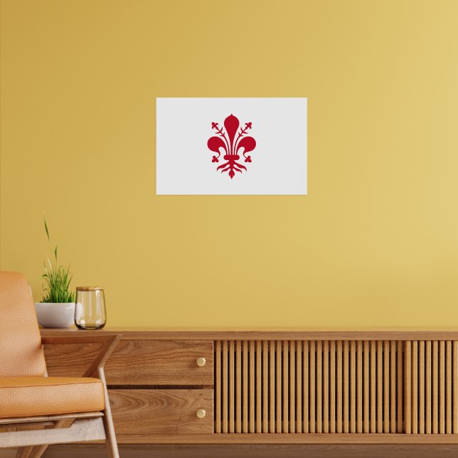Poster mit der Flagge von Florenz, Toskana (Wohnzimmer 2)