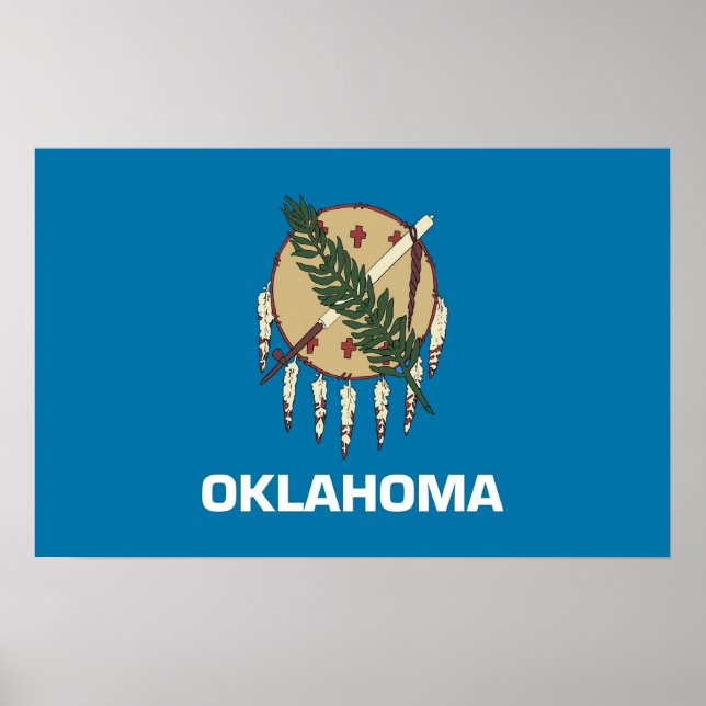 Poster mit der Flagge von Oklahoma, USA (Vorne)