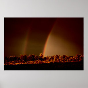 Poster mit doppeltem Regenbogen