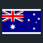 Poster mit Flagge Australiens<br><div class="desc">Wunderschönes riesiges Poster mit der Flagge Australiens. Dieses Produkt ist anpassbar.</div>