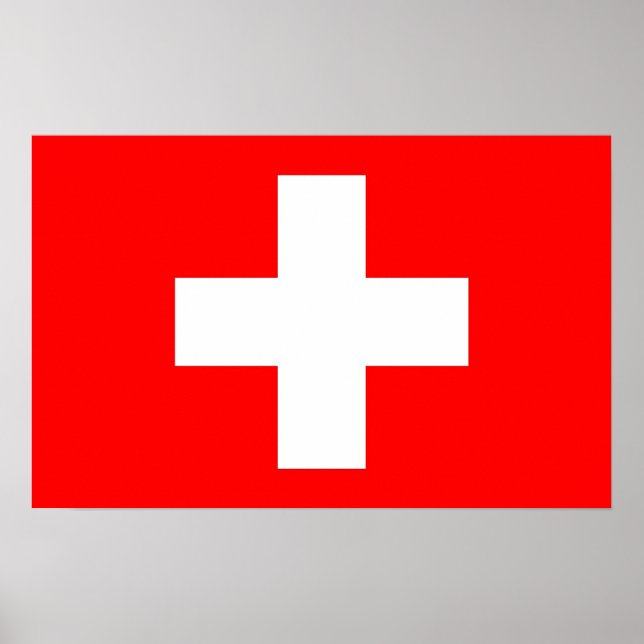 Poster mit Flagge der Schweiz (Vorne)