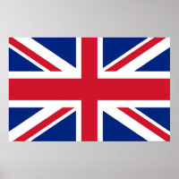 Poster mit Flagge des Vereinigten Königreichs
