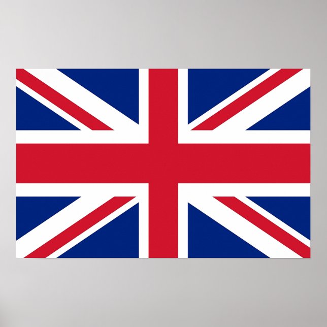 Poster mit Flagge des Vereinigten Königreichs (Vorne)