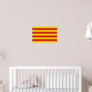 Poster mit Flagge Kataloniens