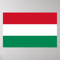 Poster mit Flagge Ungarns