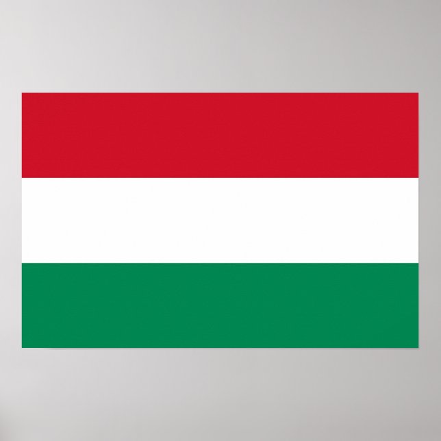 Poster mit Flagge Ungarns (Vorne)