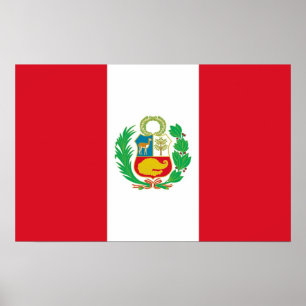 Poster mit Flagge von Peru
