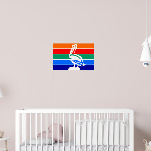 Poster mit Flagge von St. Petersburg