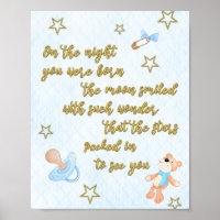 Poster mit Gedicht für Kinderzimmer oder Schlafzim