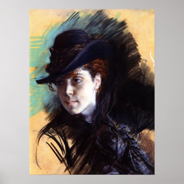 Poster mit Giovanni Boldini Malerei (Vorne)