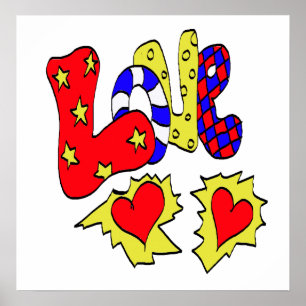 Poster mit großer Liebe