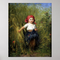 Poster mit Heinrich-Hirt-Malerei