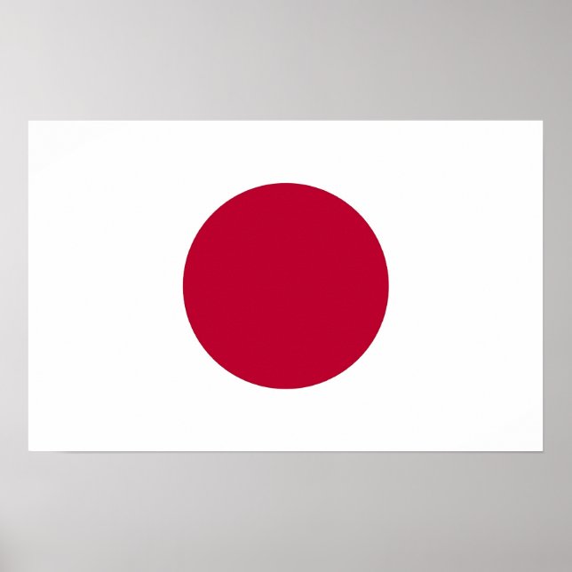 Poster mit japanischer Flagge (Vorne)