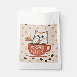 Poster mit kleinen Katzenpfotenabdrücken und Kaffe Geschenktütchen