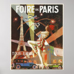 Poster mit Paris Art Deco Print aus den 20er Jahre<br><div class="desc">Poster mit französischem Deko-Plakatdruck Vintager Kunst aus den 1920er Jahren Werbung Paris Messe, "Foire de Paris". Der Eiffelturm im Hintergrund ist sehr schick und im Deko-Stil gehalten. Bitte lass uns Bescheid, wenn du einige Änderungen will, die du gerne machen würdest. Gerne helfen wir Ihnen bei der Gestaltung von Texten, wie...</div>