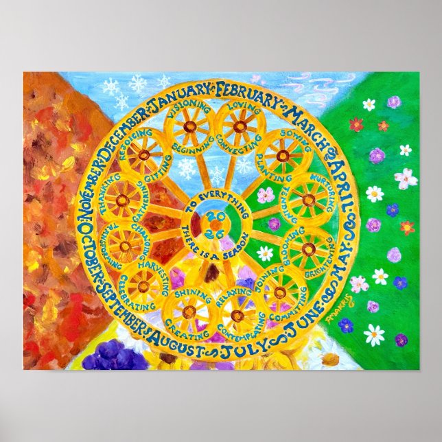 Poster mit Saisonkalender 2026 (Vorne)