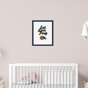 Poster mit schwarzem Rand zum Thema Essen Liebe Ka