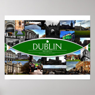 Poster mit Szenen aus Dublin