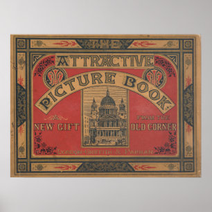 Poster mit Vintage-Buchcover