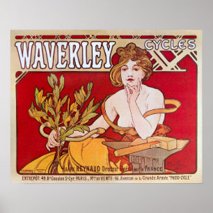 Poster mit Vintage-Magazincover/Anzeige