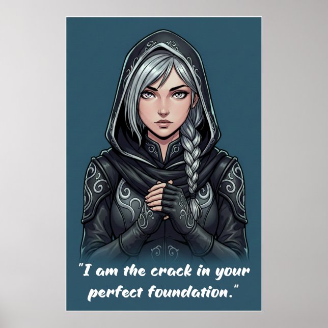 Poster mit Zitat aus Powerless Book (Vorne)