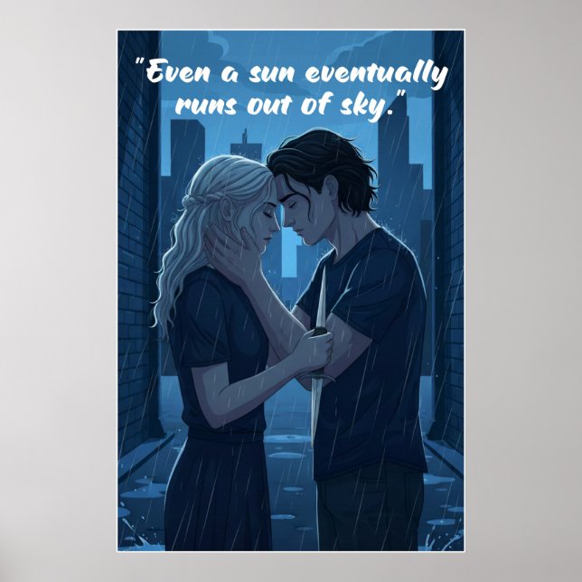 Poster mit Zitat aus Powerless Buch (Vorne)