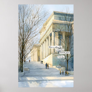 Poster mit Zitat zur klassischen Architektur Neokl