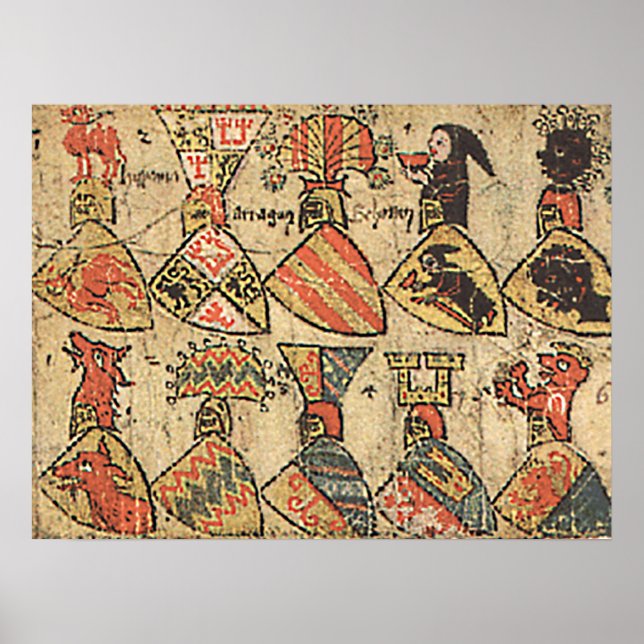 Poster Mittelalterliche Wappen (Devant)