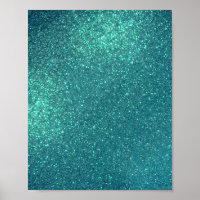 Mitter Chic Elegant Teal Blue Sparkly