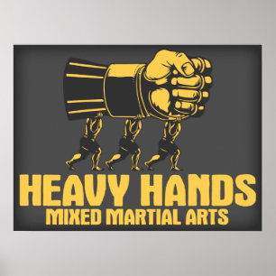 Poster Mixed martial art des mains lourdes