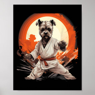 Poster Mixed martial art Miniature Schnauzer Chien Karaté