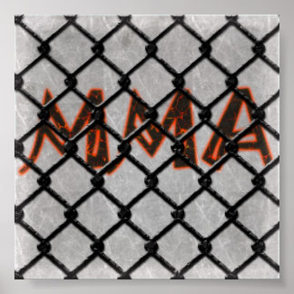 Poster MIXED MARTIAL ART mis en cage