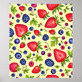 Poster Mixte Berry Motif sans joint