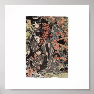 Poster Miyamoto Musashi Peinture c. Années 1800