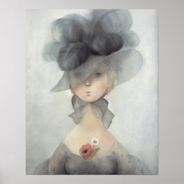 Poster Mlle 2597 Desire kneels in front of Honour implori (Devant)