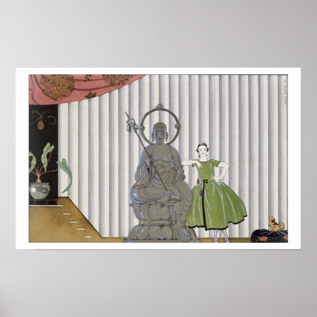 Poster Mlle Spinelly Chez Elle, 1920 (pochoir pri) (Devant)