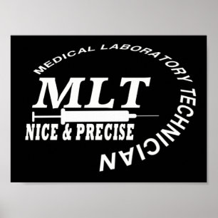 POSTER MLT SLOGAN NICE ET PRÉCISE LAB TECH MÉDICALE