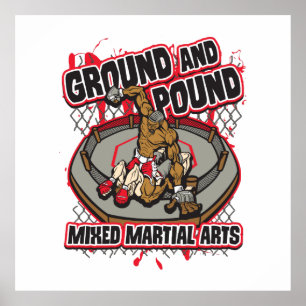 Poster MMA Ground and Pound