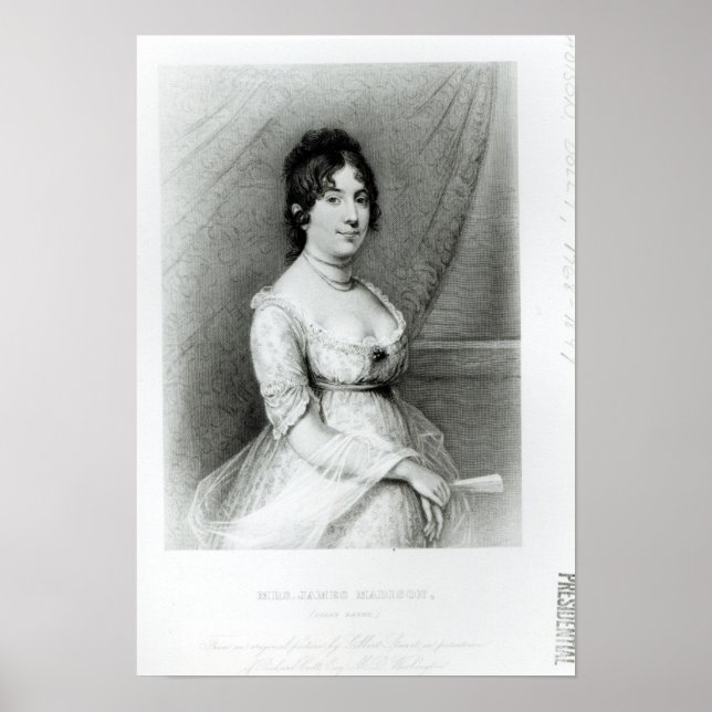 Poster Mme James Madison, Dolley Payne, c.1804-55 (Devant)