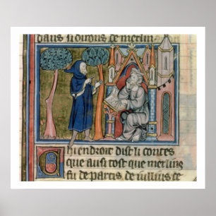 Poster Mme la vue 95 f.268 MERLIN dicte l'histoire à