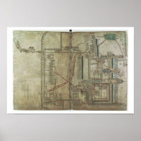 Mme R 171 f.285 Plan de la cathédrale de Canterbur